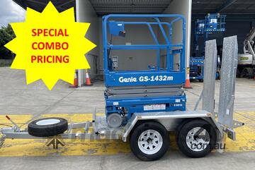   Genie 14ft Scissor Lift and Coastmac trailer Combo